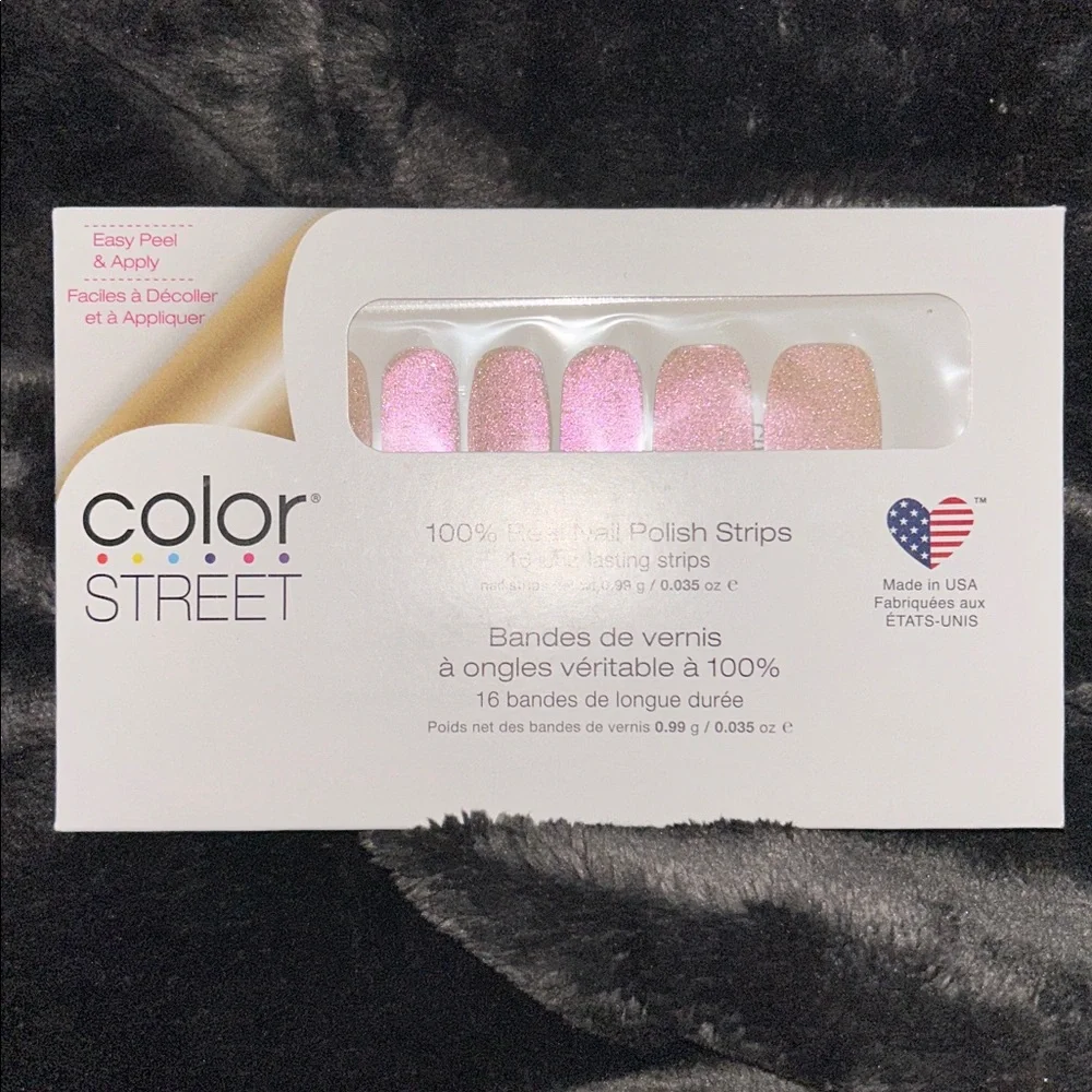 Color Street Pop The Bubbly Champagne Glitter Nail Polish Strips NWT